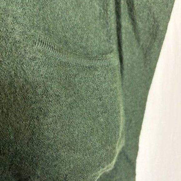 Preswick & Moore 100% Women's Wool Vintage Full Zip Cardigan Sweater Green Small - Picture 3 of 10
